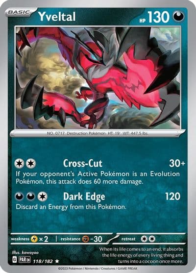 Yveltal SV04: Paradox Rift Pokemon card