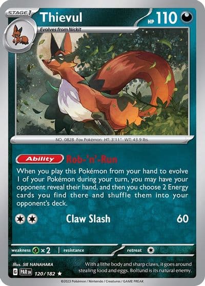 Thievul SV04: Paradox Rift Pokemon card