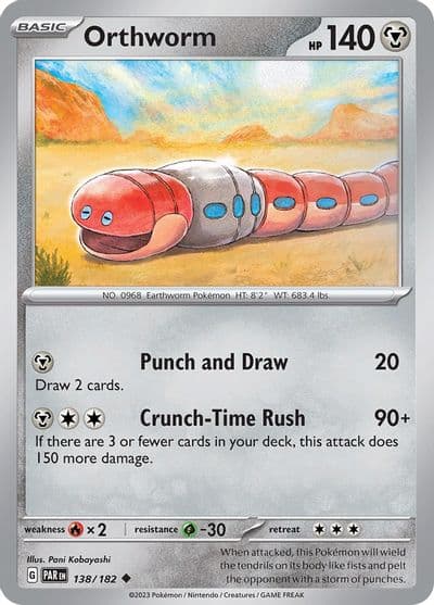 Orthworm SV04: Paradox Rift Pokemon card