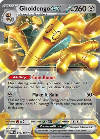 Gholdengo ex SV04: Paradox Rift Pokemon card