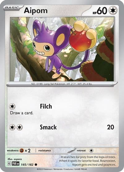 Aipom SV04: Paradox Rift Pokemon card