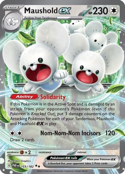 Maushold ex SV04: Paradox Rift Pokemon card