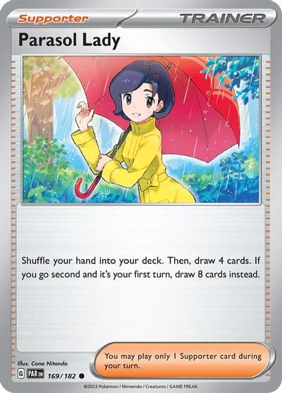 Parasol Lady SV04: Paradox Rift Pokemon card