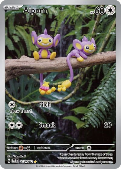 Aipom SV04: Paradox Rift Pokemon card