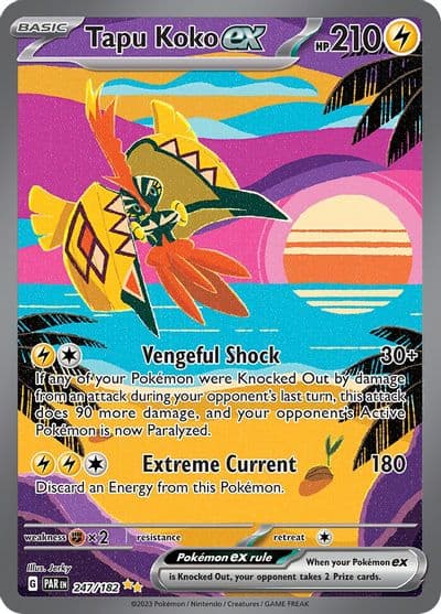Tapu Koko ex SV04: Paradox Rift Pokemon card