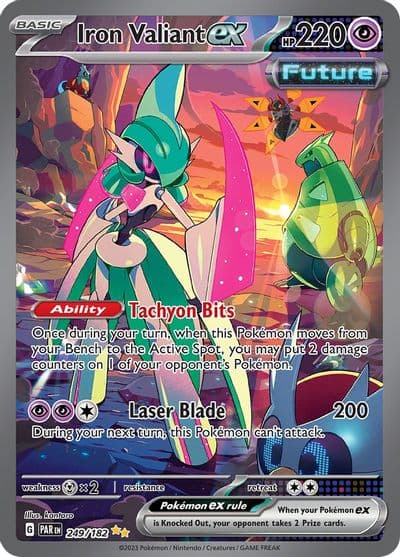 Iron Valiant ex SV04: Paradox Rift Pokemon card