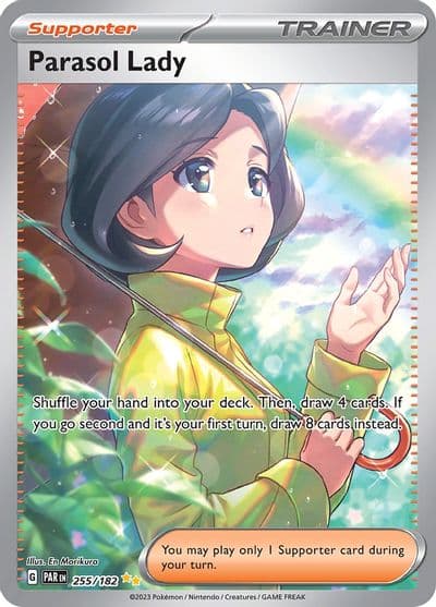 Parasol Lady SV04: Paradox Rift Pokemon card