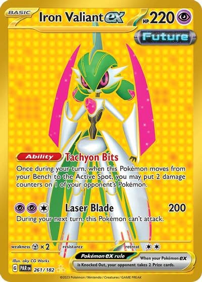 Iron Valiant ex SV04: Paradox Rift Pokemon card