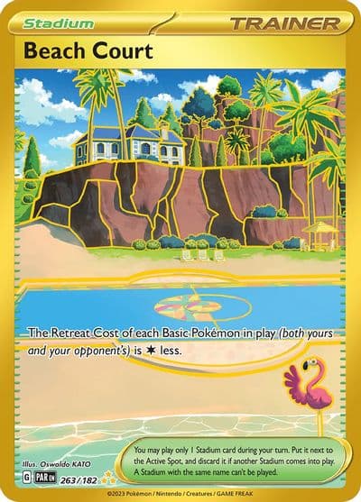 Beach Court SV04: Paradox Rift Pokemon card