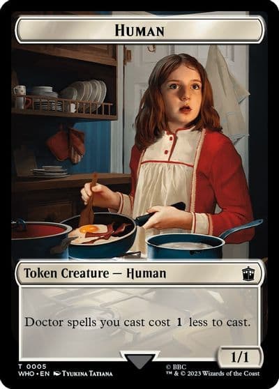 Human 0005 Treasure 0028 Double Sided Token Universes Beyond: Doctor Who Magic card