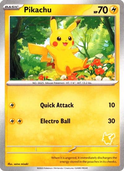 Pikachu My First Battle Pokemon card