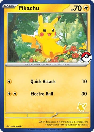 Pikachu (Blue Border) My First Battle Pokemon card