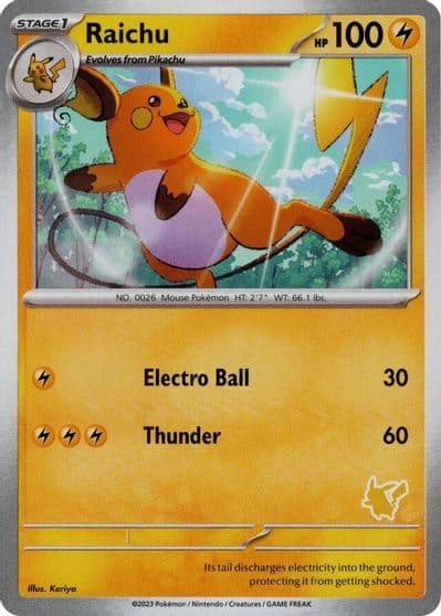 Raichu My First Battle Pokemon card