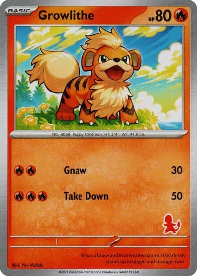 Growlithe My First Battle Pokemon card