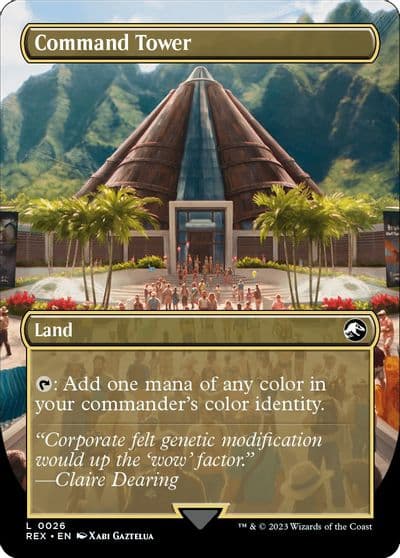 Command Tower Borderless Universes Beyond: Jurassic World Collection Magic card