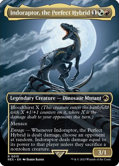Indoraptor the Perfect Hybrid Borderless Universes Beyond: Jurassic World Collection Magic card