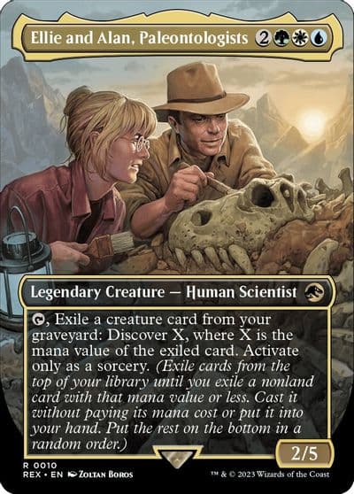 Ellie and Alan Paleontologists Borderless Universes Beyond: Jurassic World Collection Magic card