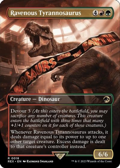 Ravenous Tyrannosaurus Borderless Universes Beyond: Jurassic World Collection Magic card