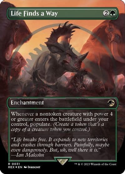 Life Finds a Way Borderless Emblem Universes Beyond: Jurassic World Collection Magic card
