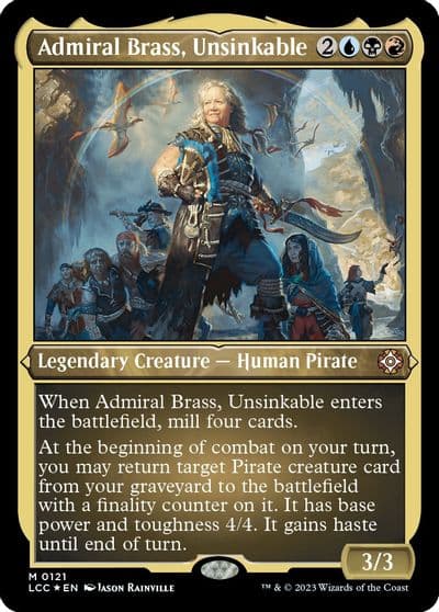 Admiral Brass Unsinkable Display Commander Thick Stock Commander: The Lost Caverns of Ixalan Magic card