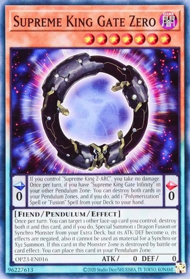 Supreme King Gate Zero OTS Tournament Pack 23 Yu-Gi-Oh! card