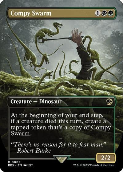 Compy Swarm Borderless Universes Beyond: Jurassic World Collection Magic card