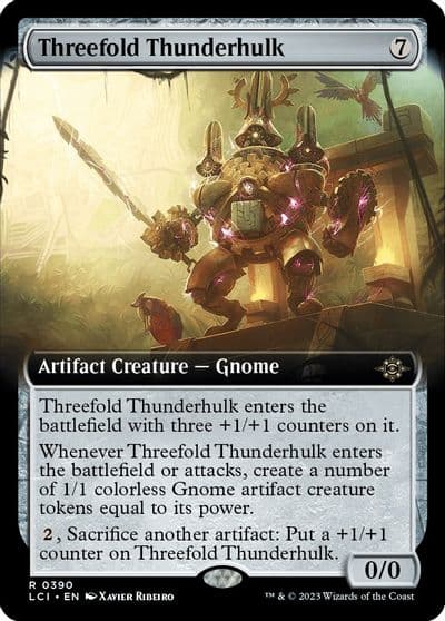 Threefold Thunderhulk Extended Art The Lost Caverns of Ixalan Magic card
