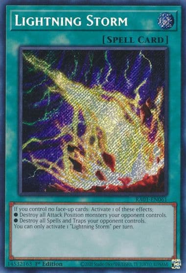 Lightning Storm Secret Rare 25th Anniversary Rarity Collection Yu-Gi-Oh! card