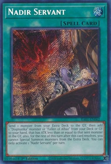 Nadir Servant Secret Rare 25th Anniversary Rarity Collection Yu-Gi-Oh! card