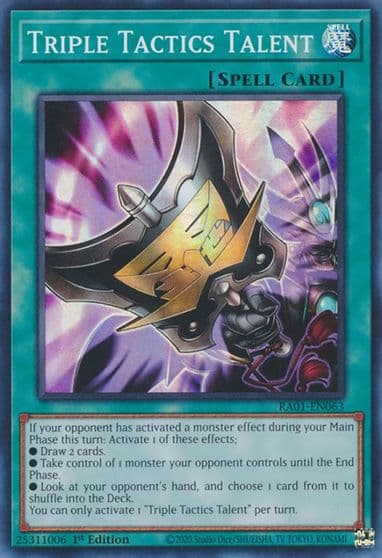 Triple Tactics Talent 25th Anniversary Rarity Collection Yu-Gi-Oh! card