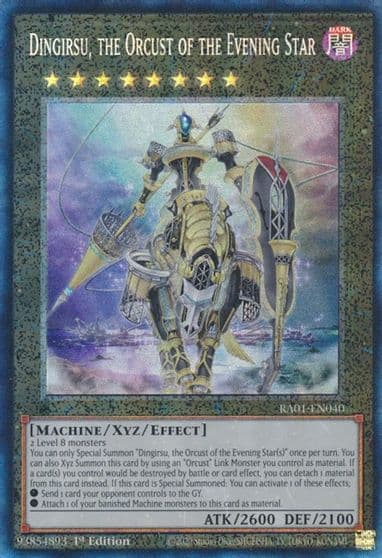 Dingirsu the Orcust of the Evening Star PCR 25th Anniversary Rarity Collection Yu-Gi-Oh! card