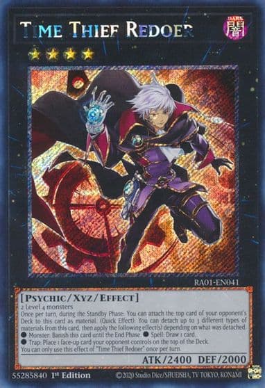 Time Thief Redoer Platinum Secret Rare 25th Anniversary Rarity Collection Yu-Gi-Oh! card