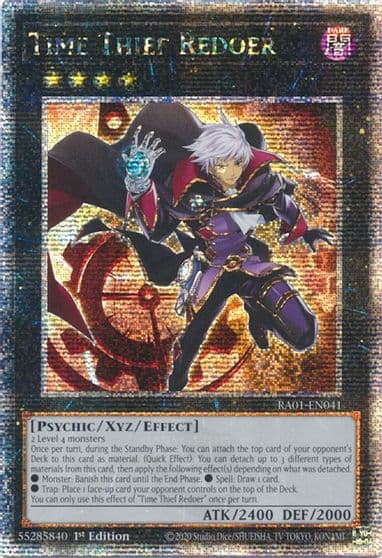 Time Thief Redoer Quarter Century Secret Rare 25th Anniversary Rarity Collection Yu-Gi-Oh! card