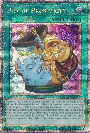 Pot of Prosperity Quarter Century Secret Rare 25th Anniversary Rarity Collection Yu-Gi-Oh! card