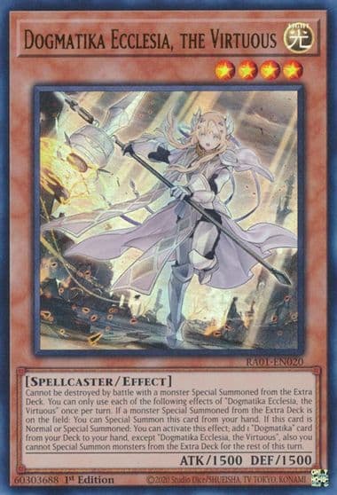 Dogmatika Ecclesia the Virtuous UR 25th Anniversary Rarity Collection Yu-Gi-Oh! card