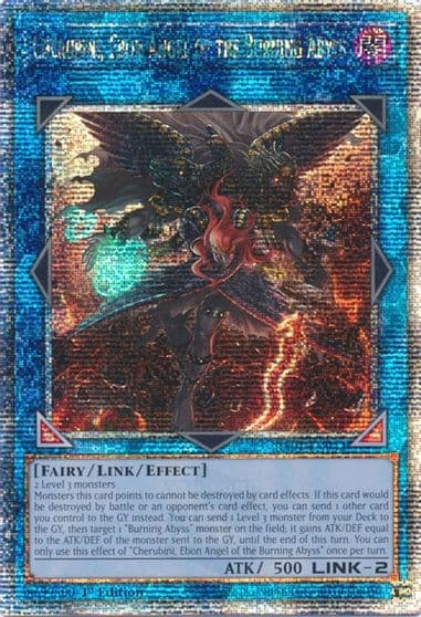 Cherubini Ebon Angel of the Burning Abyss Quarter Century Secret Rare 25th Anniversary Rarity Collection Yu-Gi-Oh! card