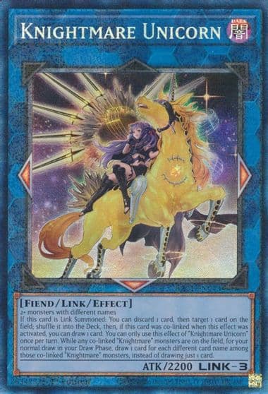 Knightmare Unicorn Alternate Art PCR 25th Anniversary Rarity Collection Yu-Gi-Oh! card