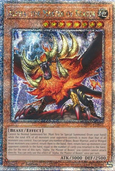 Alpha the Master of Beasts Quarter Century Secret Rare 25th Anniversary Rarity Collection Yu-Gi-Oh! card