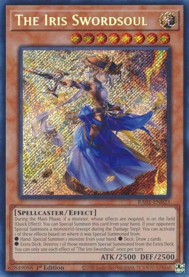 The Iris Swordsoul Secret Rare 25th Anniversary Rarity Collection Yu-Gi-Oh! card