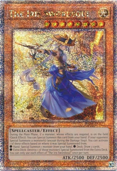 The Iris Swordsoul Quarter Century Secret Rare 25th Anniversary Rarity Collection Yu-Gi-Oh! card