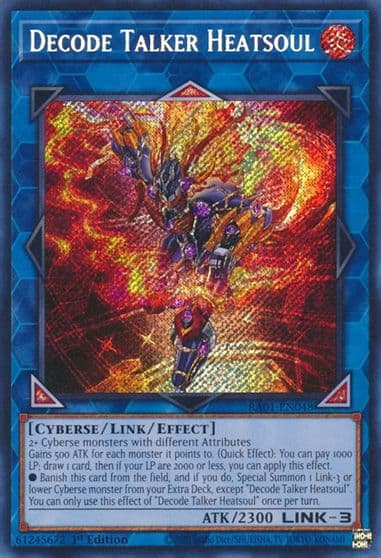 Decode Talker Heatsoul Secret Rare 25th Anniversary Rarity Collection Yu-Gi-Oh! card
