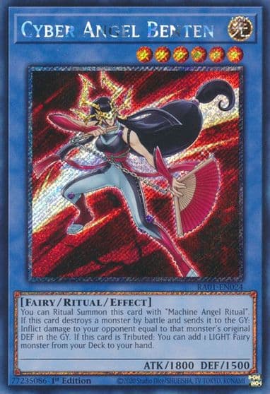 Cyber Angel Benten Platinum Secret Rare 25th Anniversary Rarity Collection Yu-Gi-Oh! card