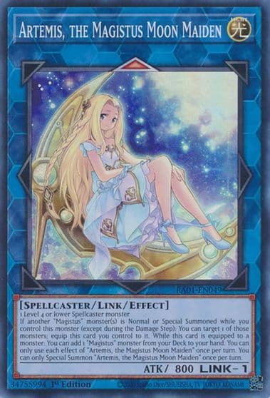 Artemis the Magistus Moon Maiden 25th Anniversary Rarity Collection Yu-Gi-Oh! card