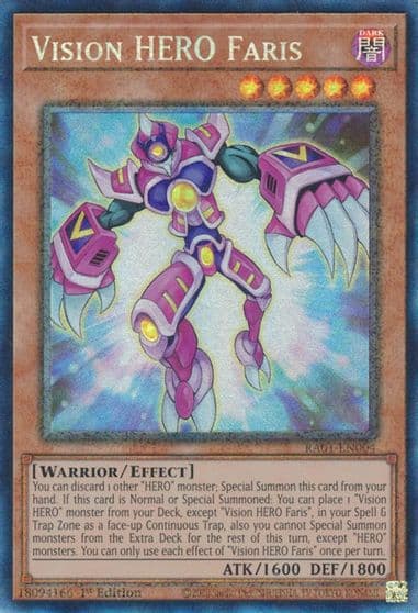 Vision HERO Faris PCR 25th Anniversary Rarity Collection Yu-Gi-Oh! card