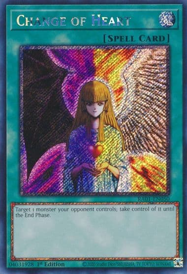 Change of Heart Platinum Secret Rare 25th Anniversary Rarity Collection Yu-Gi-Oh! card