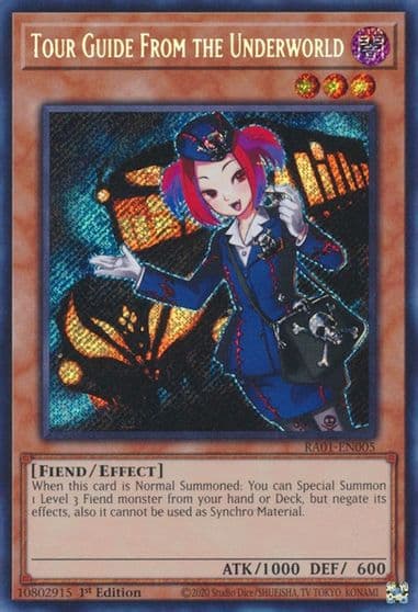 Tour Guide From the Underworld Secret Rare 25th Anniversary Rarity Collection Yu-Gi-Oh! card