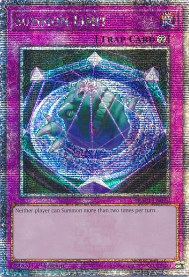 Summon Limit Quarter Century Secret Rare 25th Anniversary Rarity Collection Yu-Gi-Oh! card