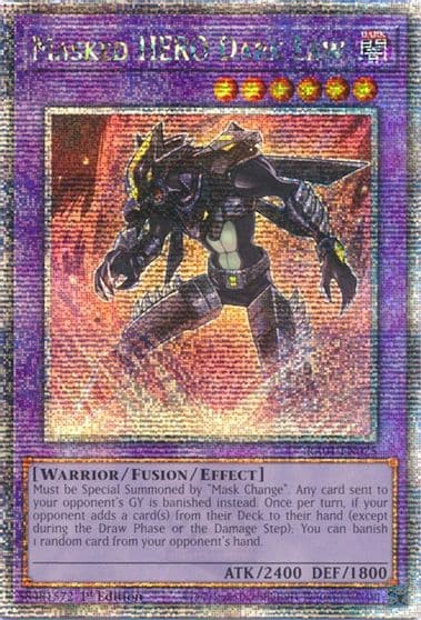 Masked HERO Dark Law Quarter Century Secret Rare 25th Anniversary Rarity Collection Yu-Gi-Oh! card