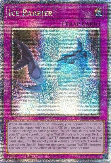 Ice Barrier Quarter Century Secret Rare 25th Anniversary Rarity Collection Yu-Gi-Oh! card