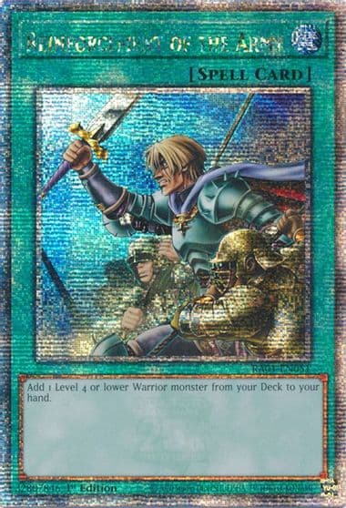 Reinforcement of the Army Quarter Century Secret Rare 25th Anniversary Rarity Collection Yu-Gi-Oh! card